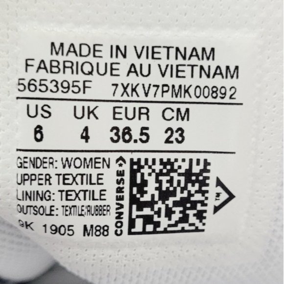 Converse CTAS Hi Black/White/Black Rainbow Women's 6 - Picture 6 of 6